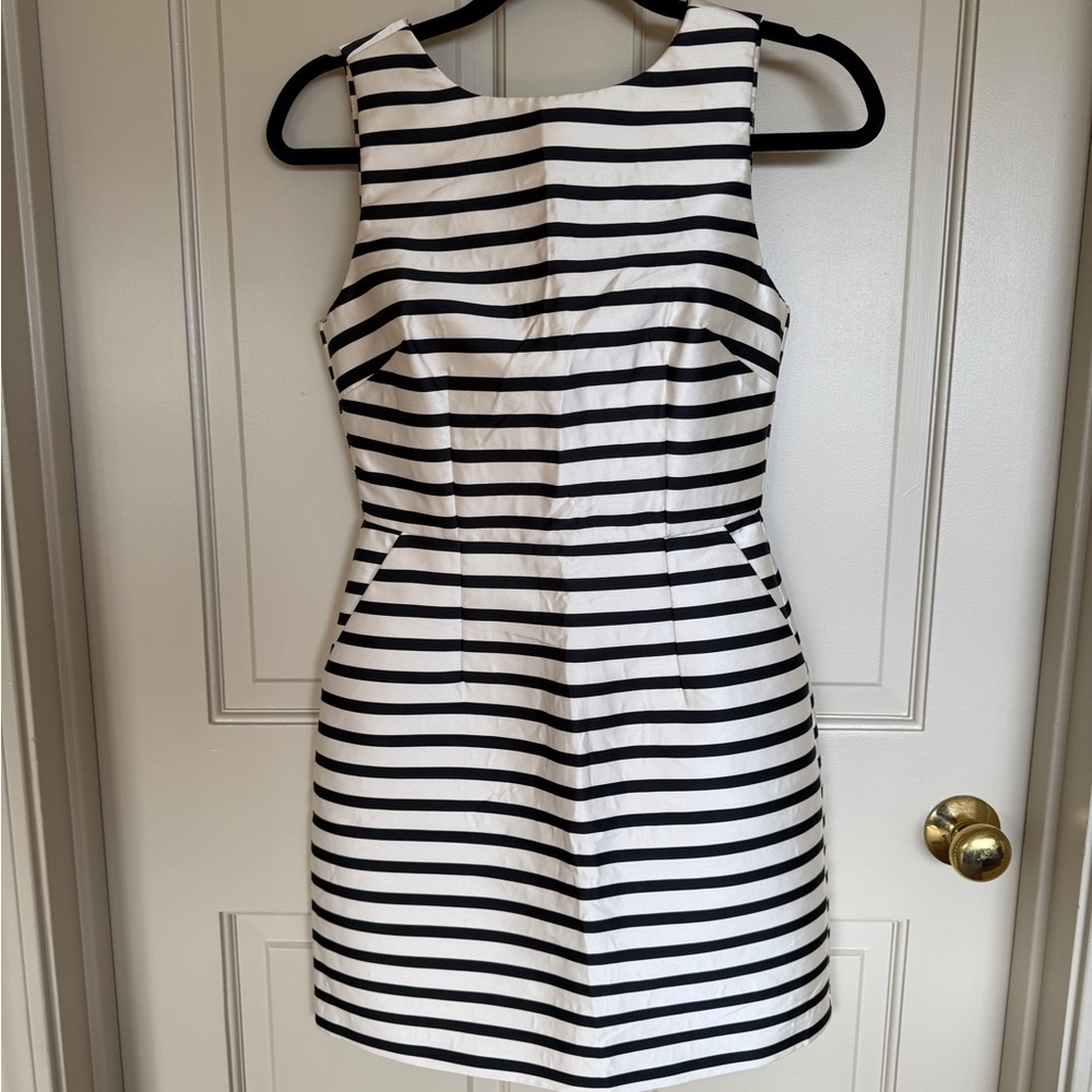 ForeverNew Striped Black and White Sleeveless Dress